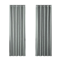 2X Blockout Curtains Blackout Window Curtain Eyelet 180x213cm Grey Shine September Specials Kings Warehouse 