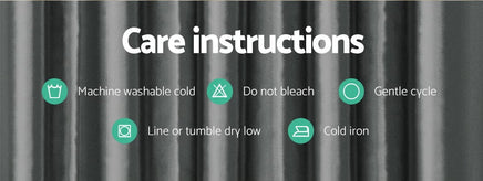 2X Blockout Curtains Blackout Window Curtain Eyelet 300x230cm Grey Shine BestSellers Kings Warehouse 