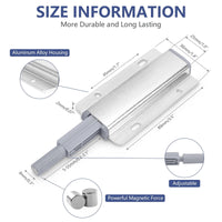 2x Magnetic Push Latches for Cabinets Push to Open Kitchen Hardware for Drawer Cupboard Wardrobe Closet Kings Warehouse 
