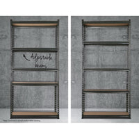 2x1.8M 5-Shelves Steel Warehouse Shelving Racking Garage Storage Rack Grey Kings Warehouse 