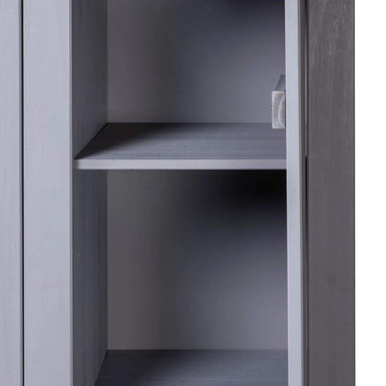 3-Door Wardrobe Grey 118x50x171.5 cm Pine Panama Range Kings Warehouse 