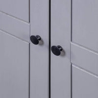 3-Door Wardrobe Grey 118x50x171.5 cm Pine Panama Range Kings Warehouse 