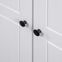 3-Door Wardrobe White 118x50x171.5 cm Pine Panama Range bedroom furniture Kings Warehouse 