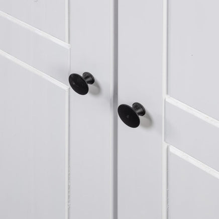 3-Door Wardrobe White 118x50x171.5 cm Pine Panama Range bedroom furniture Kings Warehouse 