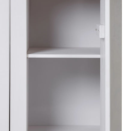 3-Door Wardrobe White 118x50x171.5 cm Pine Panama Range bedroom furniture Kings Warehouse 