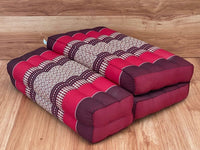 3-Fold Zafu Meditation Cushion Medium Size-RED KingsWarehouse 