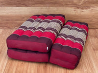 3-Fold Zafu Meditation Cushion Medium Size-RED KingsWarehouse 