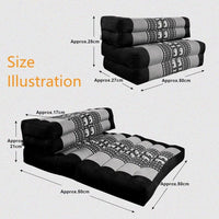3-Fold Zafu Meditation Cushion Set Blue Medium Size KingsWarehouse 