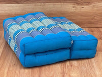 3-Fold Zafu Meditation Cushion Set Blue Medium Size KingsWarehouse 
