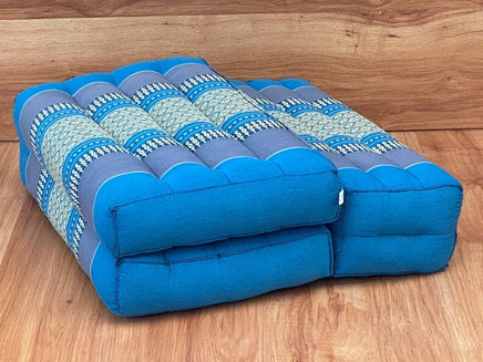 3-Fold Zafu Meditation Cushion Set Blue Medium Size KingsWarehouse 