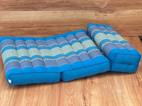 3-Fold Zafu Meditation Cushion Set Blue Medium Size KingsWarehouse 