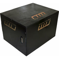 3 IN 1 Black Wood Plyo Games Plyometric Jump Box Fitness Accessories Kings Warehouse 
