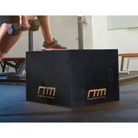 3 IN 1 Black Wood Plyo Games Plyometric Jump Box Fitness Accessories Kings Warehouse 