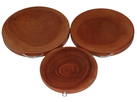 3 Natural Hardwood Hygienic Kitchen Cutting Wooden Chopping Board Round Kings Warehouse 