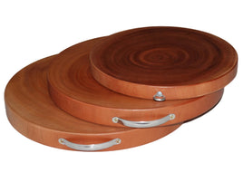3 Natural Hardwood Hygienic Kitchen Cutting Wooden Chopping Board Round Kings Warehouse 