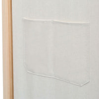 3-Panel Room Divider Cream 120x170x4 cm Fabric Kings Warehouse 