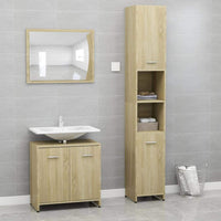 3 Piece Bathroom Furniture Set Sonoma Oak