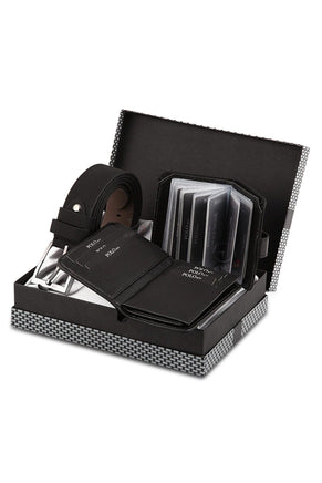 3-PIECE BELT & WALLET & CARD HOLDER SET Kings Warehouse 