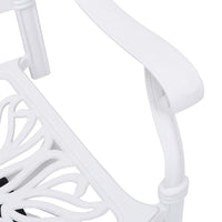 3 Piece Bistro Set Cast Aluminium White Outdoor Furniture Kings Warehouse 