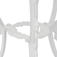 3 Piece Bistro Set Cast Aluminium White Outdoor Furniture Kings Warehouse 