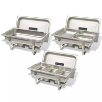 3 Piece Chafing Dish Set Stainless Steel Kings Warehouse 