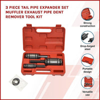 3 Piece Tail Pipe Expander Set Muffler Exhaust Pipe Dent Remover Tool Kit KingsWarehouse 