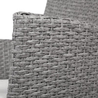 3 Piece Wicker Outdoor Chair Side Table Furniture Set - Grey Outdoor Furniture Kings Warehouse 