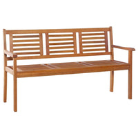 3-Seater Garden Bench 150 cm Solid Eucalyptus Wood Kings Warehouse 