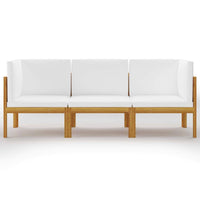 3-Seater Garden Sofa with Cushion Solid Acacia Wood Outdoor Furniture Kings Warehouse 