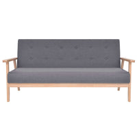 3-Seater Sofa Fabric Dark Grey Kings Warehouse 