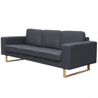3-Seater Sofa Fabric Dark Grey Kings Warehouse 