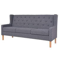 3-Seater Sofa Fabric Grey Kings Warehouse 