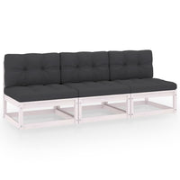 3-Seater Sofa with Cushions Solid Pinewood Kings Warehouse 