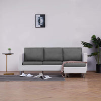 3-Seater Sofa with Cushions White Faux Leather Kings Warehouse 