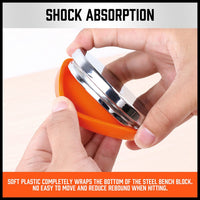 3" Steel Bench Block Round Jewelry Stamping Tool Mirror Polishing with 2-Punches Kings Warehouse 