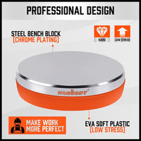 3" Steel Bench Block Round Jewelry Stamping Tool Mirror Polishing with 2-Punches Kings Warehouse 