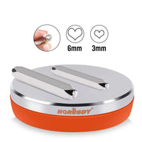 3" Steel Bench Block Round Jewelry Stamping Tool Mirror Polishing with 2-Punches Kings Warehouse 