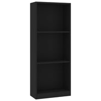 3-Tier Book Cabinet Black 40x24x108 cm Storage Supplies Kings Warehouse 