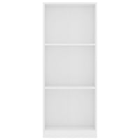 3-Tier Book Cabinet White 40x24x108 cm Storage Supplies Kings Warehouse 