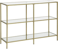 3-Tier Tempered Glass Sofa Table Modern Storage Shelf Storage Supplies Kings Warehouse 