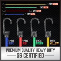 30-Piece Premium Bungee Cord Assortment Includes 10 to 40 Bungee Cords, Canopy Ties & Tarp Clips Kings Warehouse 