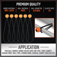 30-Piece Premium Bungee Cord Assortment Includes 10 to 40 Bungee Cords, Canopy Ties & Tarp Clips Kings Warehouse 
