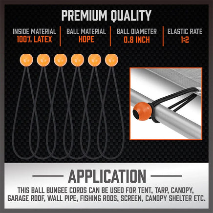 30-Piece Premium Bungee Cord Assortment Includes 10 to 40 Bungee Cords, Canopy Ties & Tarp Clips Kings Warehouse 