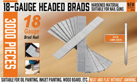 3000Pc Brad Nails 15mm Long 18GA Air Brad Nails Gun Flooring Cornice Carpentry Kings Warehouse 