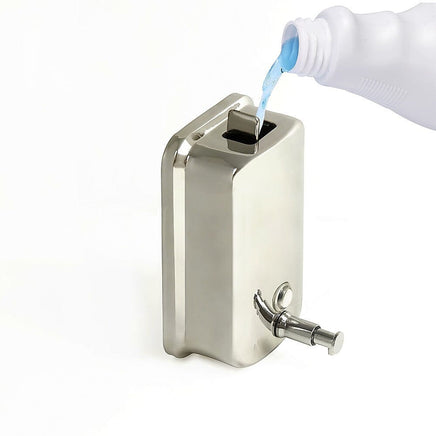304 Stainless Steel Commercial Liquid Soap Hand Sanitiser Dispenser Wall Mount Bathroom Kitchen Office Hospital Restaurant 1000ml Kings Warehouse 