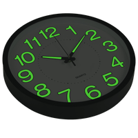305mm Luminous Wall Clock Glow In The Dark Silent Quartz Indoor Home Modern Clock living room KingsWarehouse 