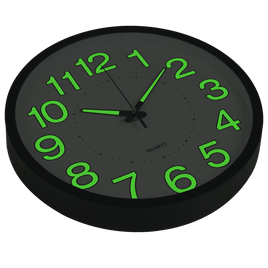 305mm Luminous Wall Clock Glow In The Dark Silent Quartz Indoor Home Modern Clock living room KingsWarehouse