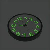 305mm Luminous Wall Clock Glow In The Dark Silent Quartz Indoor Home Modern Clock living room KingsWarehouse 