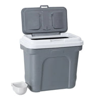 30L Pet Dogs Puppy Food Storage Storer Container w/ Scoop Grey Kings Warehouse 