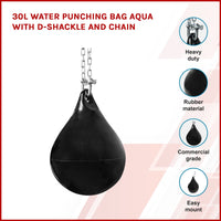 30L Water Punching Bag Aqua with D-Shackle and Chain Kings Warehouse 